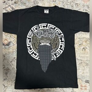 Crooks & Castles Black Tee with Intricate Graphic